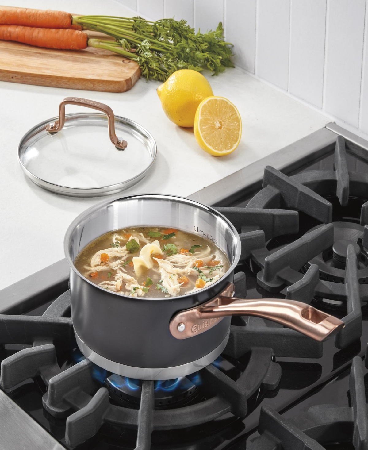 Cuisinart Matte Black Elegance 1.5-qt. Saucepan & Lid In Matte Black