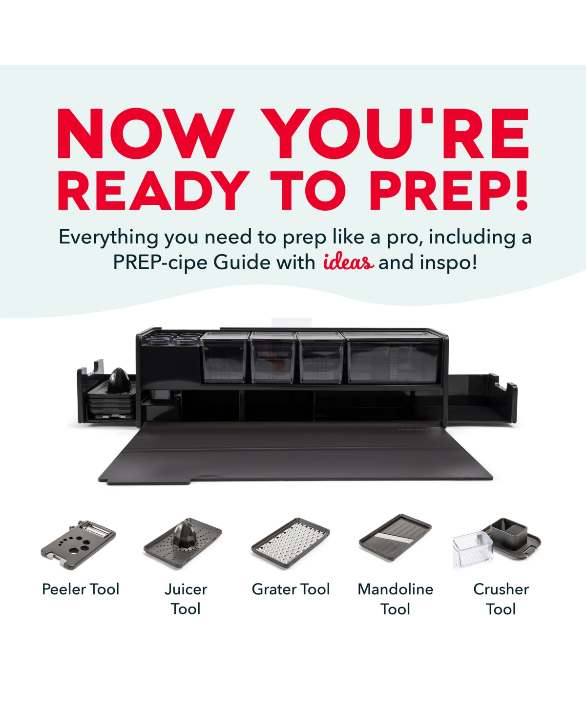 Prepdeck Gen 2 Recipe Prep & Storage Station System In Midnight Black