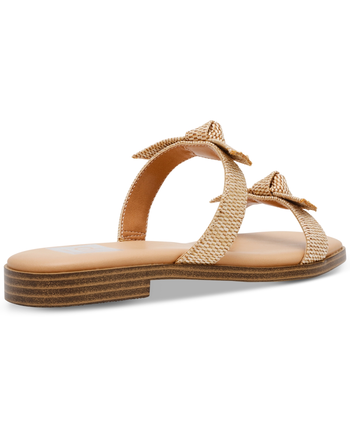 Dv Dolce Vita Women's Medford Two-band Bow Flat Sandals In Raffia
