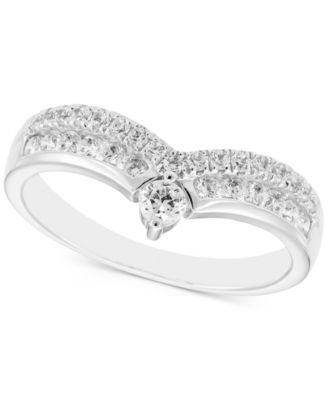Macy's - Diamond Chevron Statement Ring (1/2 ct. t.w.) in 14k White Gold