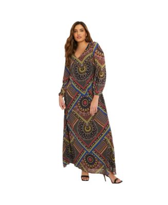 long chiffon dress macys Parker Women's The Evette Printed Chiffon Maxi Dress