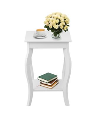 Set of 2 Accent Side Tables with Shelf