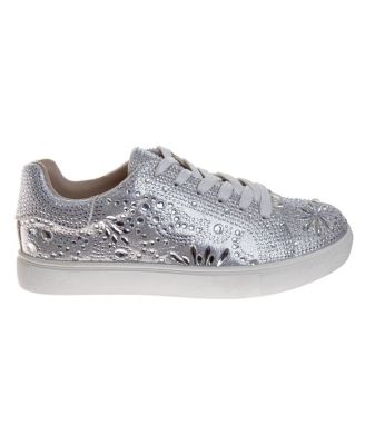 Little Girls Glitzy Sneakers. (Little Kids/Big Kids)
