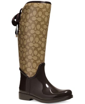 macy coach rain boots