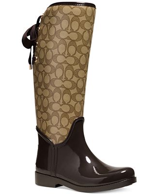 coach leather boots macys