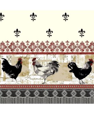 Old Country Rooster Cottage Kitchen Curtain Tier & Swag Set