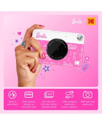 Barbie x Printomatic 2x3 Instant Print Camera, 5MP Portable Instant Camera - Signature Style