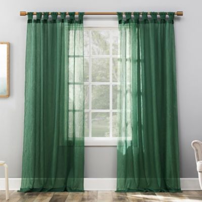 Krista Holiday Twist Tab Sheer Tab Top Curtain Panel