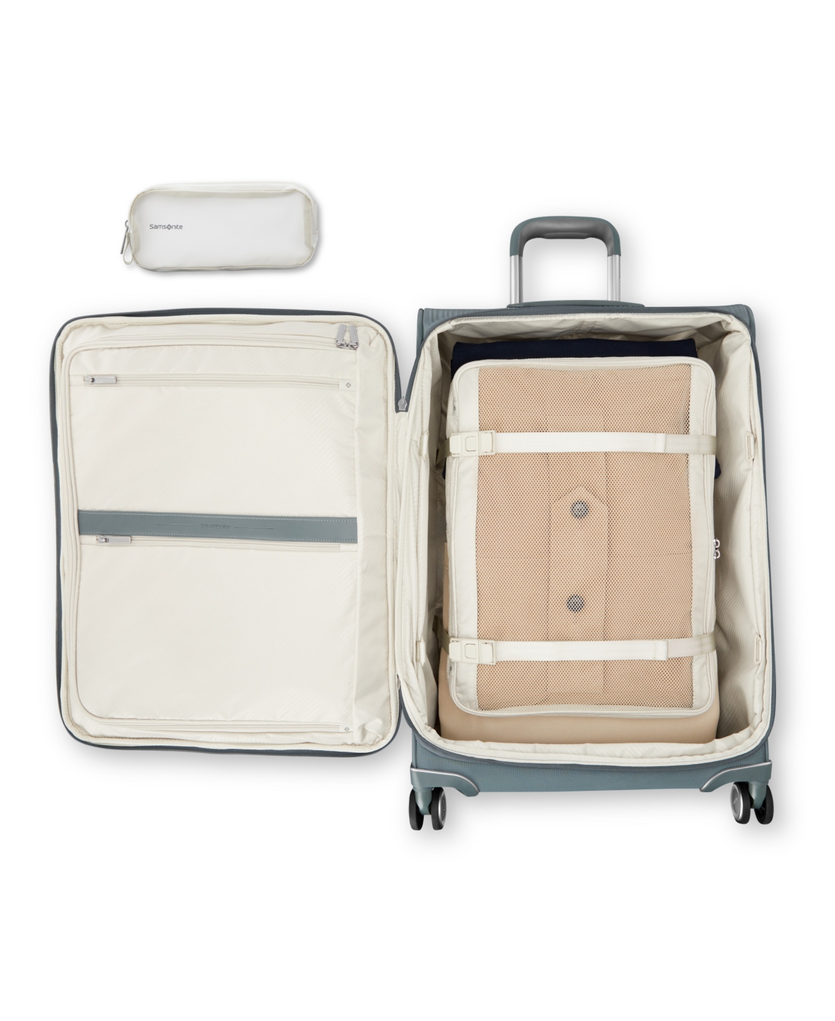 Samsonite Silhouette 18 29" Large Expandable Softside Spinner In Slate Blue