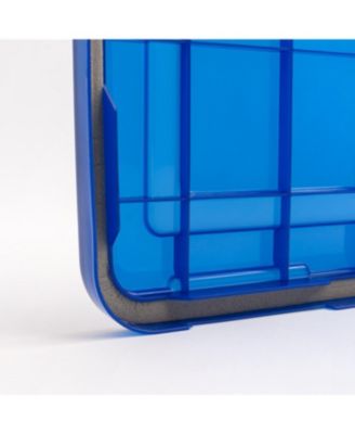 USA 3Pack 62qt WEATHERPRO Airtight Plastic Storage Bin with Lid and Seal and Secure Latching Buckles