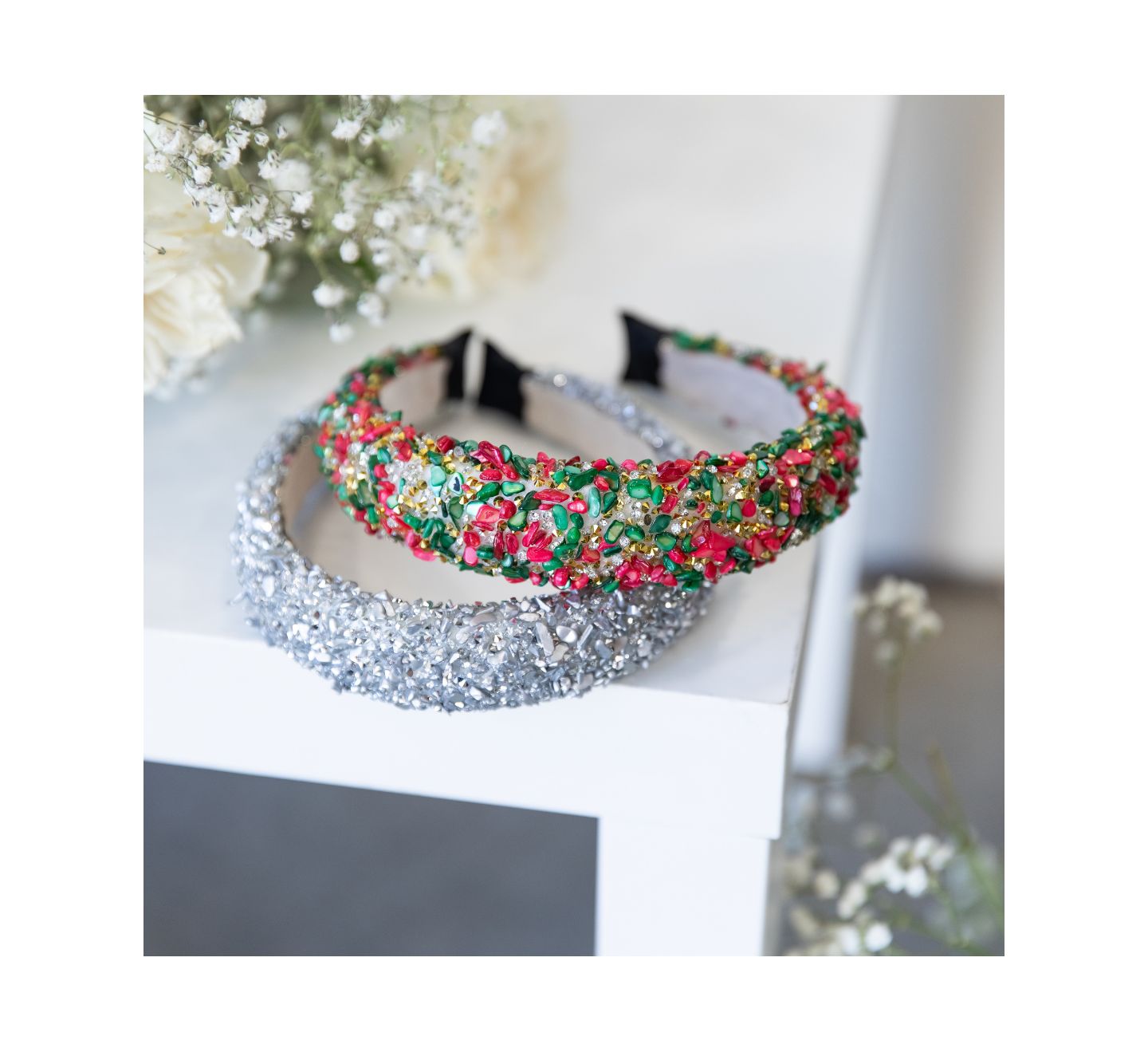 Женские аксессуары для волос Headbands of Hope Limited Edition All That Glitters Headband - Christmas Red + Green — фото 4