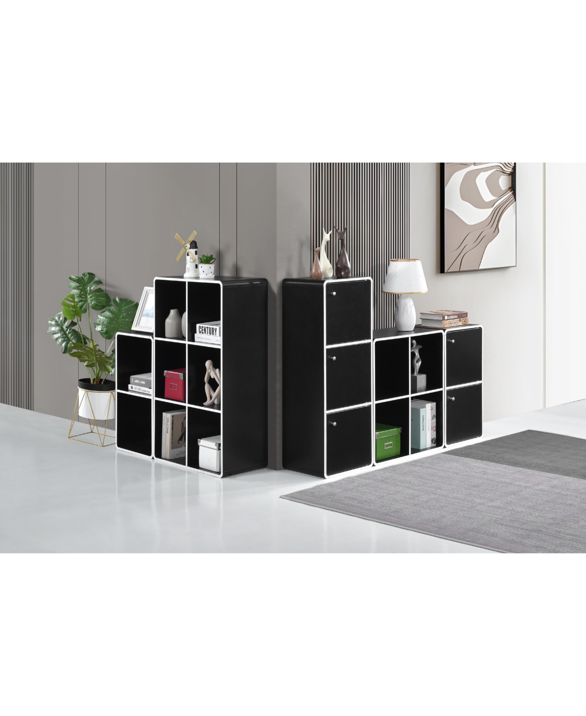 Kings Brand Furniture Dothan Wood 6-Cubed Open Bookcase - Storage Shelf Organizer Bookshelf