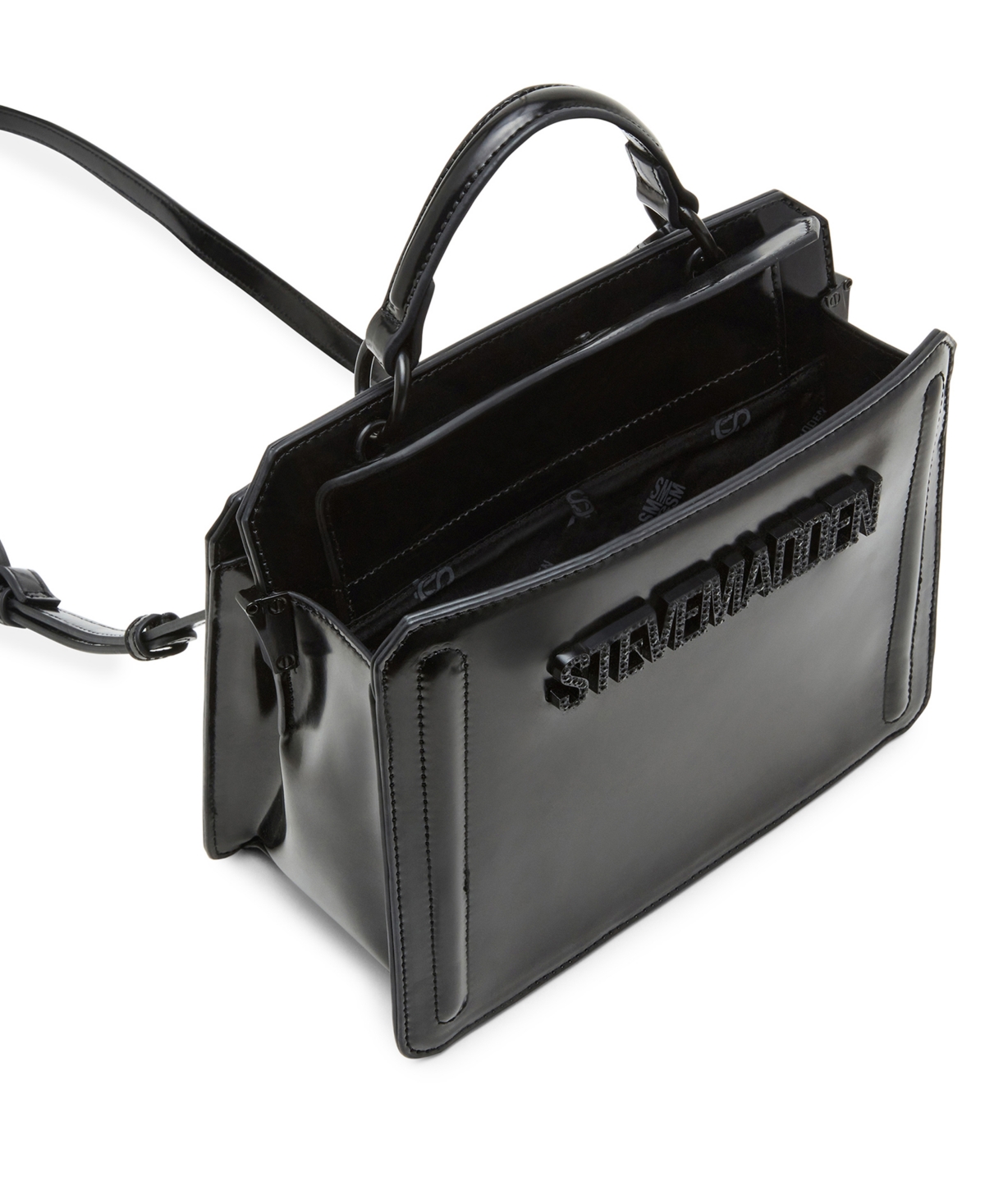 Steve Madden Evelyn Small Satchel Bag In Black