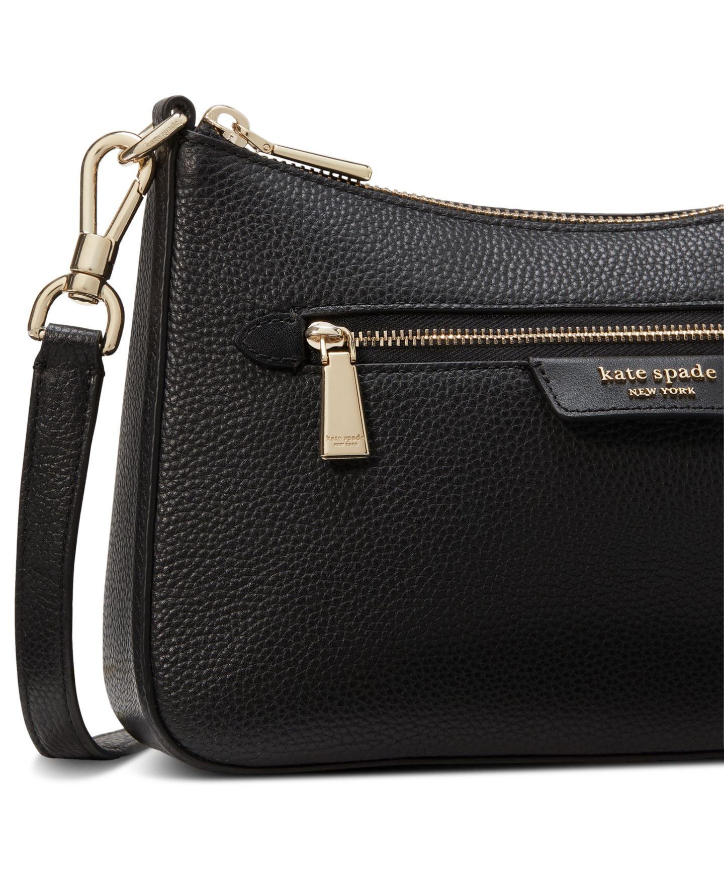 Женская сумка kate spade new york Hudson Small Pebbled Leather Convertible Shoulder, цвет: Чёрный — фото 6