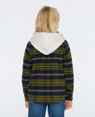 Big Boys Yarndye Hooded Shirt Jacket