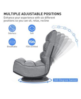 5-Position Folding Floor Gaming Chair
