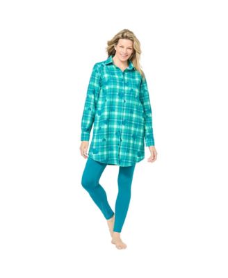Women's Plus Size Plaid PJ Set