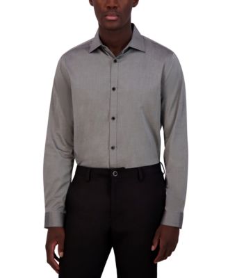 KARL LAGERFELD PARIS - Men's Slim-Fit Solid Satin Dress Shirt