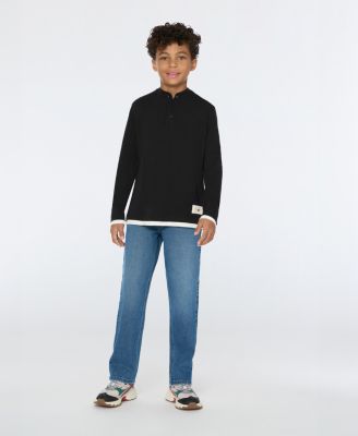 Big Boys Slub Jersey Henley T-Shirt