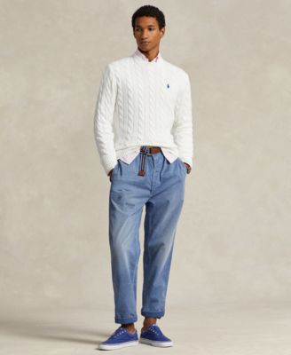 Men's Cable-Knit Cotton Sweater