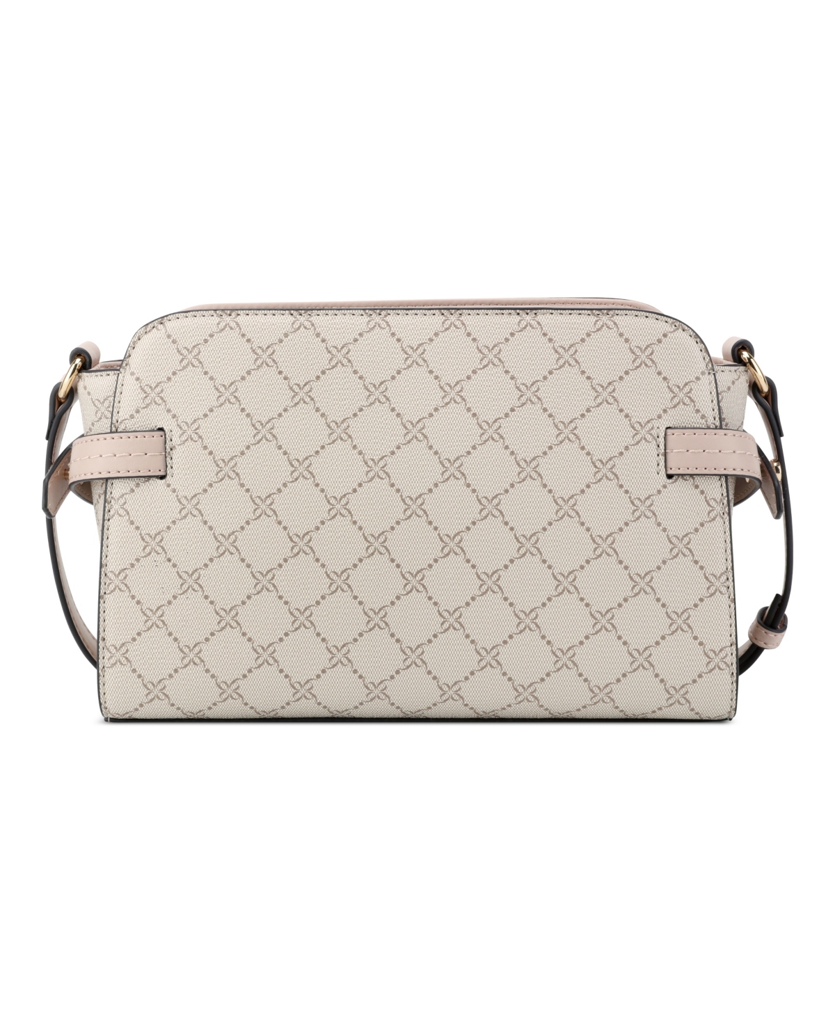 Nine West Nami Top Zipper Crossbody Bag In Mushroom Logo Marble