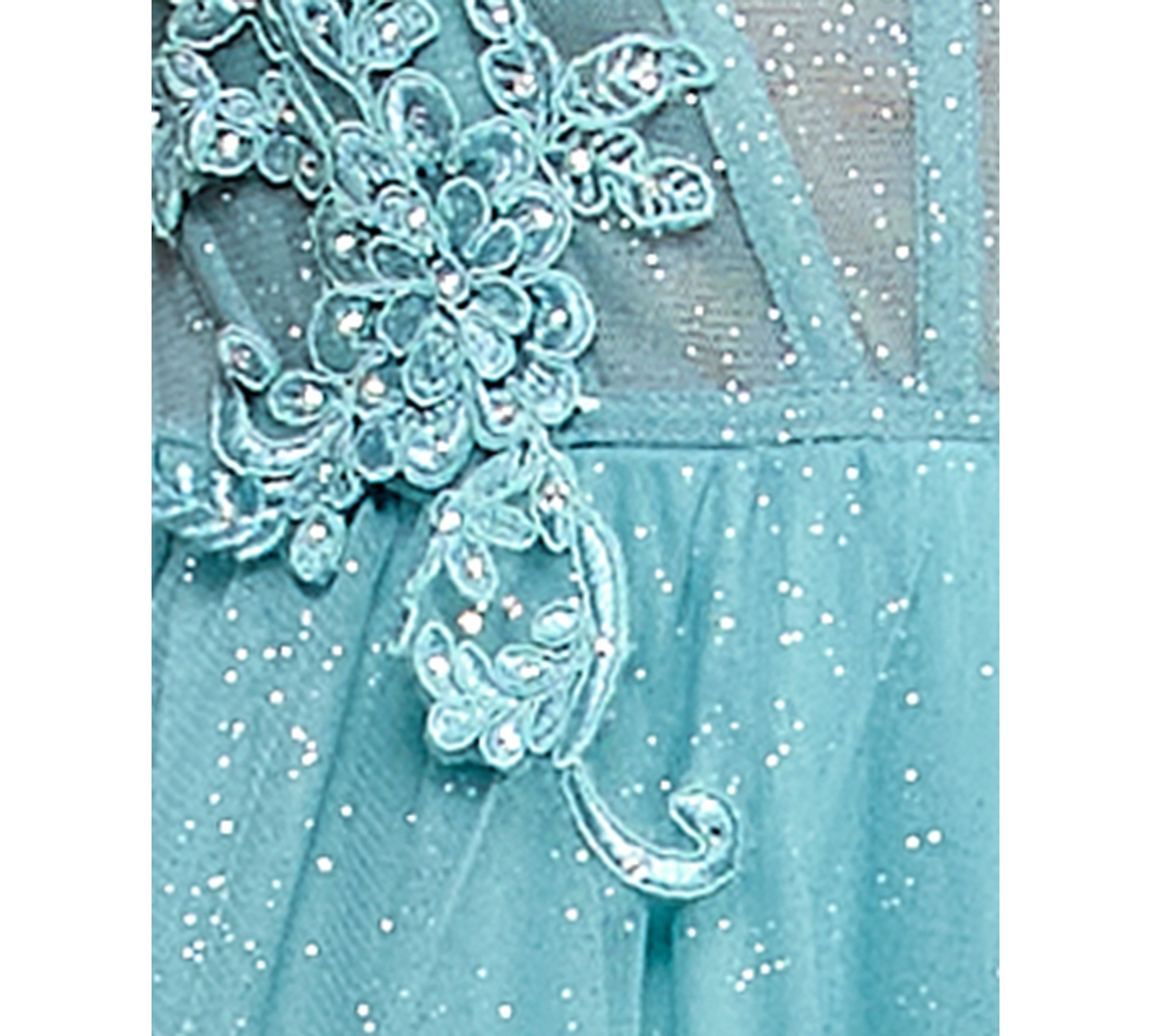 CITY STUDIOS JUNIORS' EMBELLISHED LACE-TRIM CORSET GOWN 