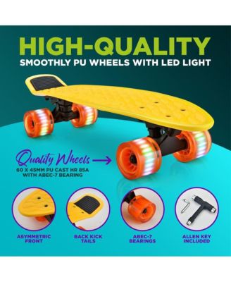 6'' PP Deck Skateboard, Mini Cruiser Skateboard for Kids, Teens, and Adults
