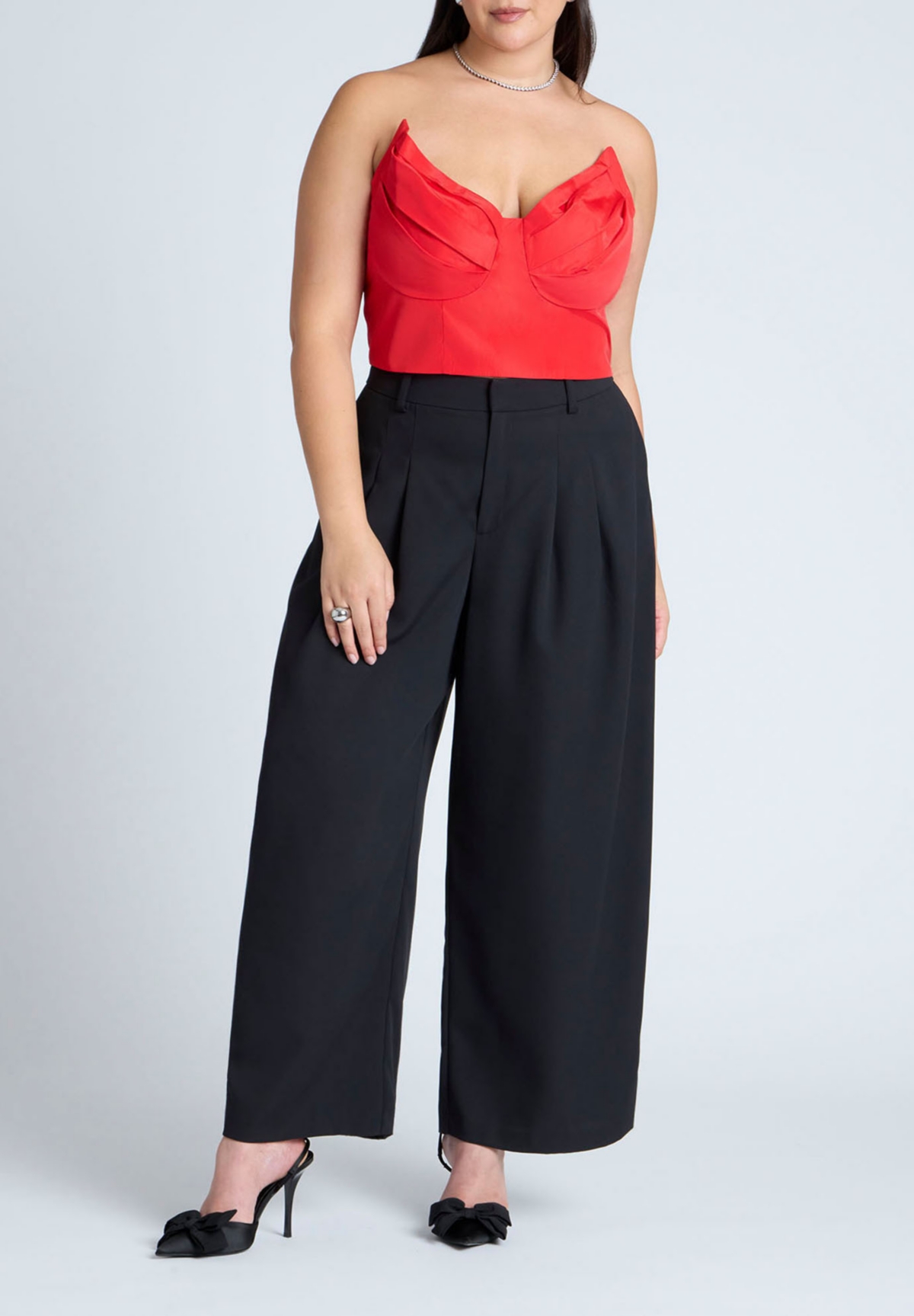Eloquii Plus Size Dramatic Bust Crop Top