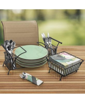 4 Section all-in-one Buffet Utensil Caddy