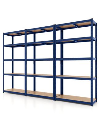 3 PCS 5 Tier Adjustable Garage Shelving Unit with 2000 lbs Max Load for Warehouse