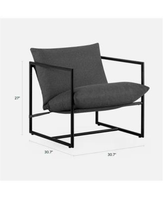 Modern  Upholstered Accent Chair with Metal Frame