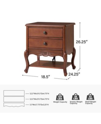 Penny Traditional Nightstand with Solid Wood Legs