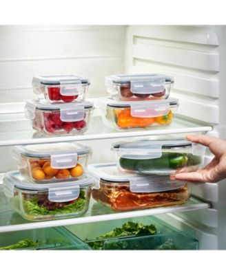 16-Piece Glass Food Storage Containers with Lids - Airtight, Microwave, Fridge, Dishwasher, Oven Safe, BPA-Free, Stackable, Meal Prep Containers