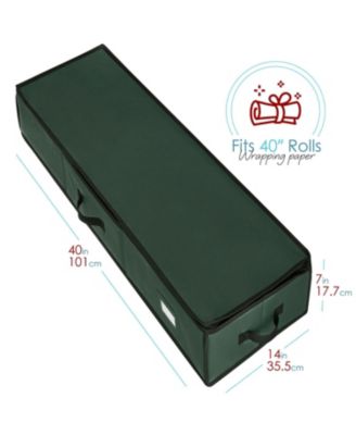 Premium Holiday Gift Wrapping Paper & Accessories Storage Organizer Box