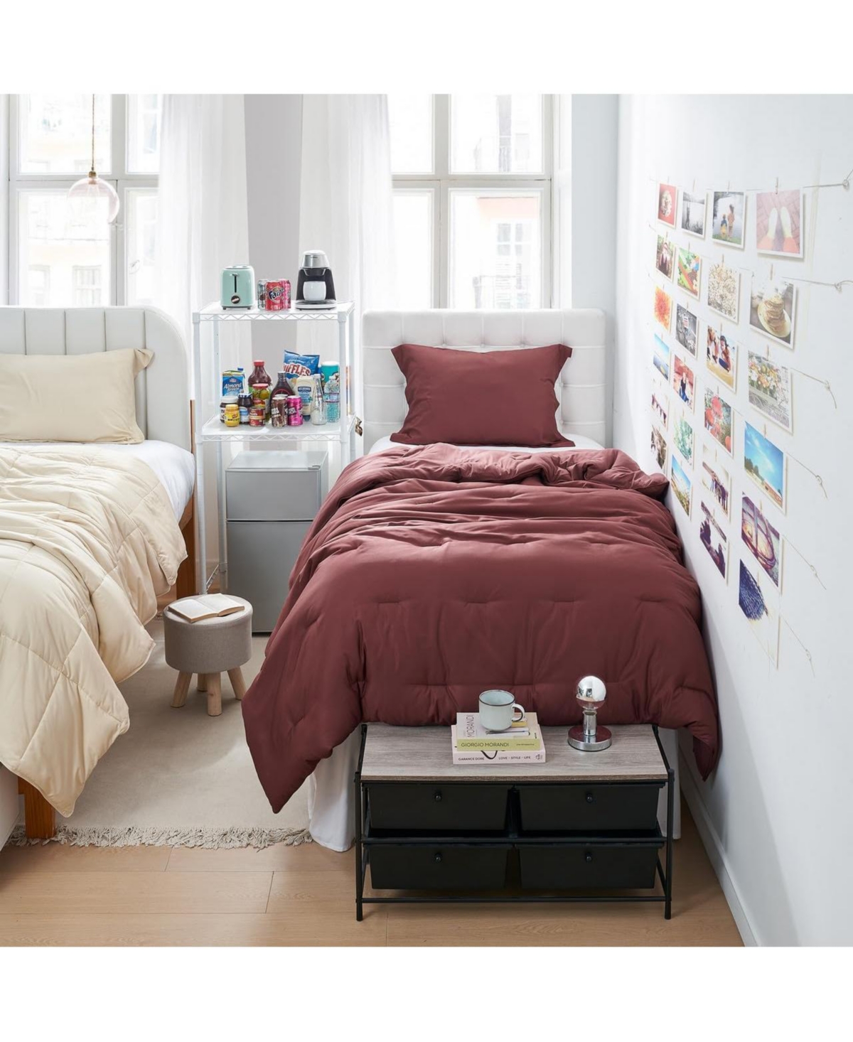 Coma Inducer Bamlin Butter Oversized Cooling Comforter Set -- Red pear