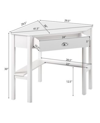 Corner Wooden Piece Laptop Computer Desk