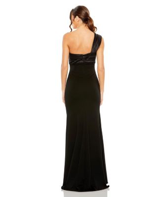 Mac Duggal Women's One Shoulder Draped Trumpet Gown - Macy's