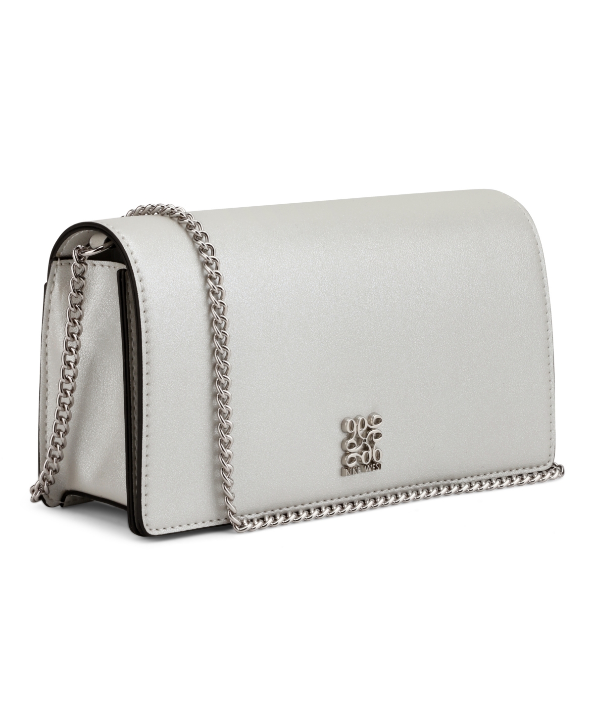 Nine West Omyra Phone Chain Crossbody Bag In Silver
