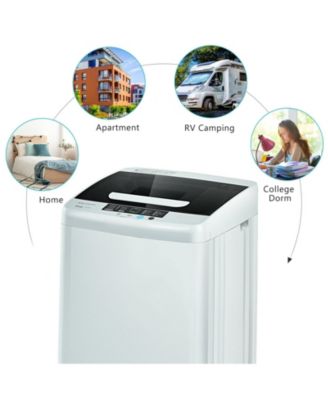 8.8 lbs Portable Full-Automatic Washing Machine with Drain Pump and Spin Dryer