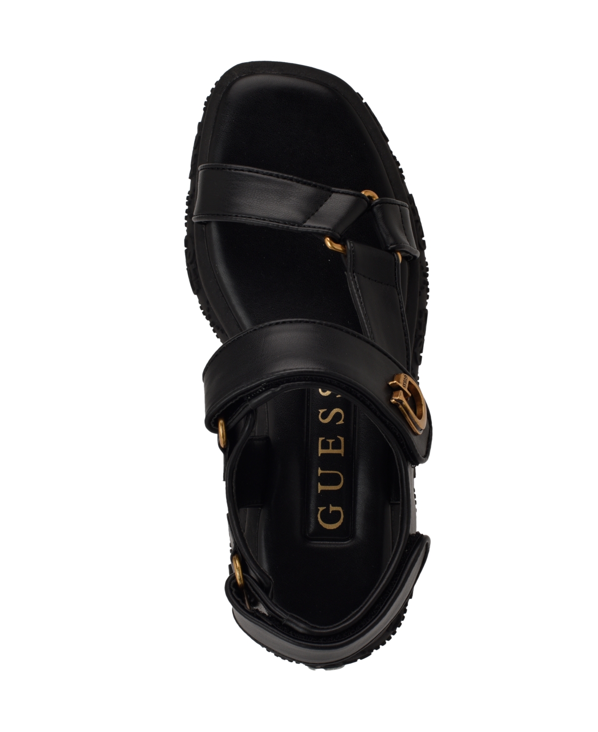 Guess Women's Lanara Quattro G Sport Platform Sandals In Black