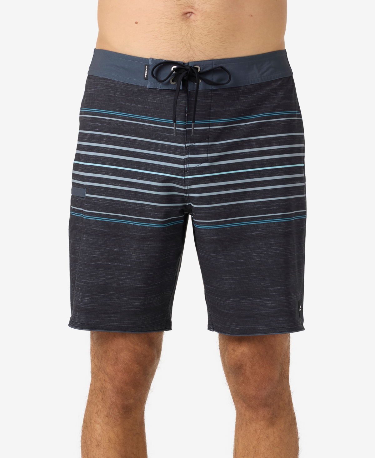 O'neill Men's Hyperfreak Heat Stripe Scallop Short In Black