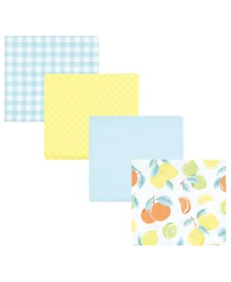 Girls Cozy Cotton Poly Flannel Set of 4 Receiving Blankets