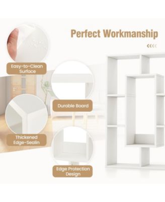 24" 7-Cube Geometric Bookshelf Modern Decorative Open Bookcase