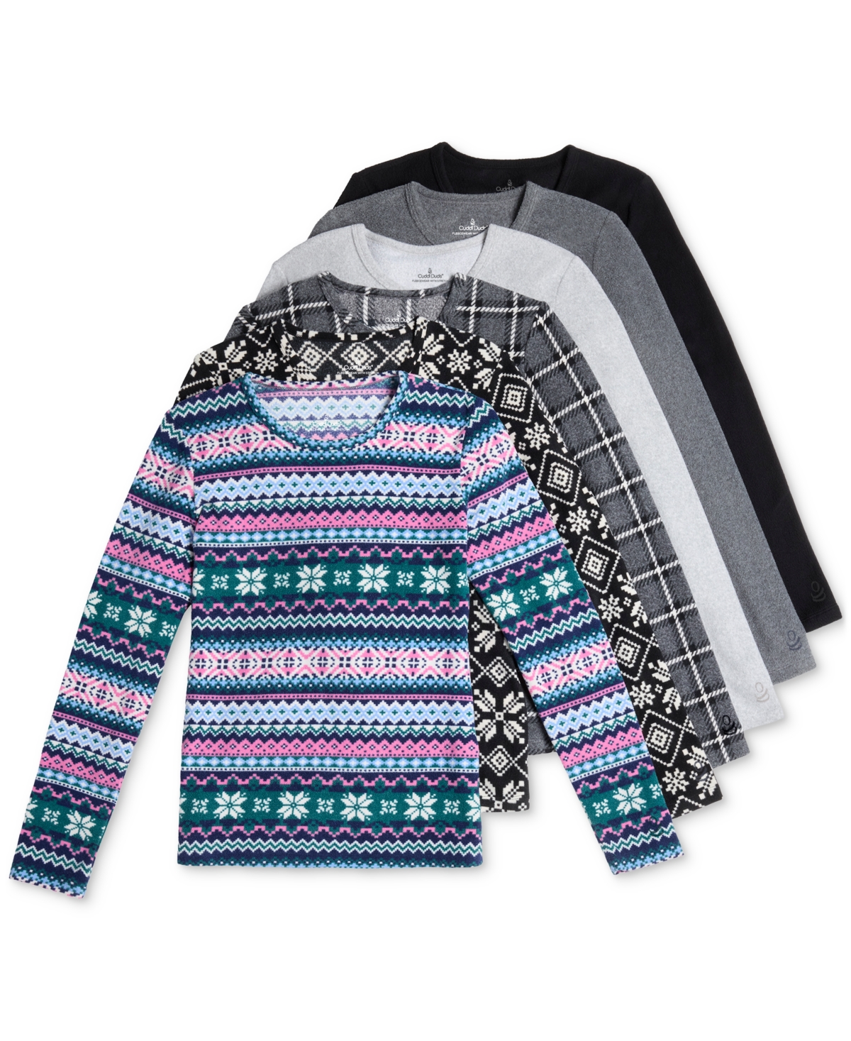 Cuddl Duds Fleecewear Stretch Crewneck Top