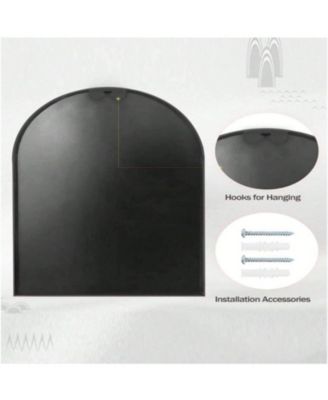 Arched Wall Mounted Mirror 26"x38" in Gold