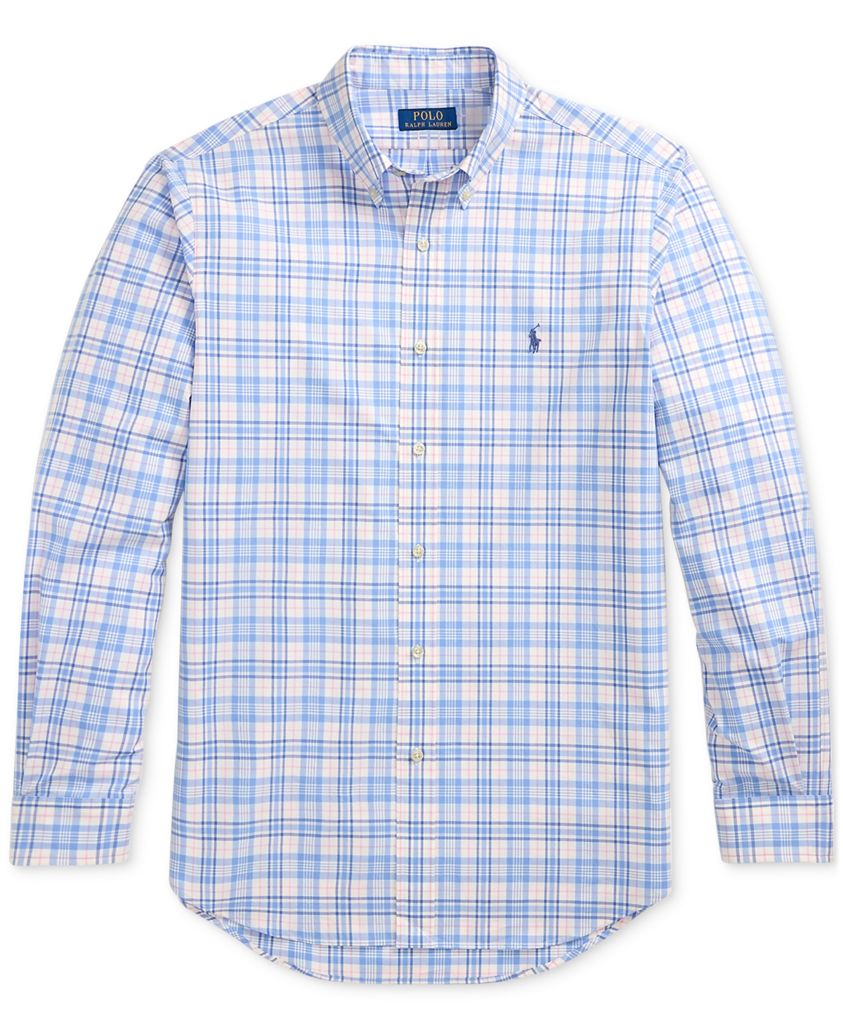 Polo Ralph Lauren Men's Slim-fit Stretch Poplin Shirt In Blue,pink