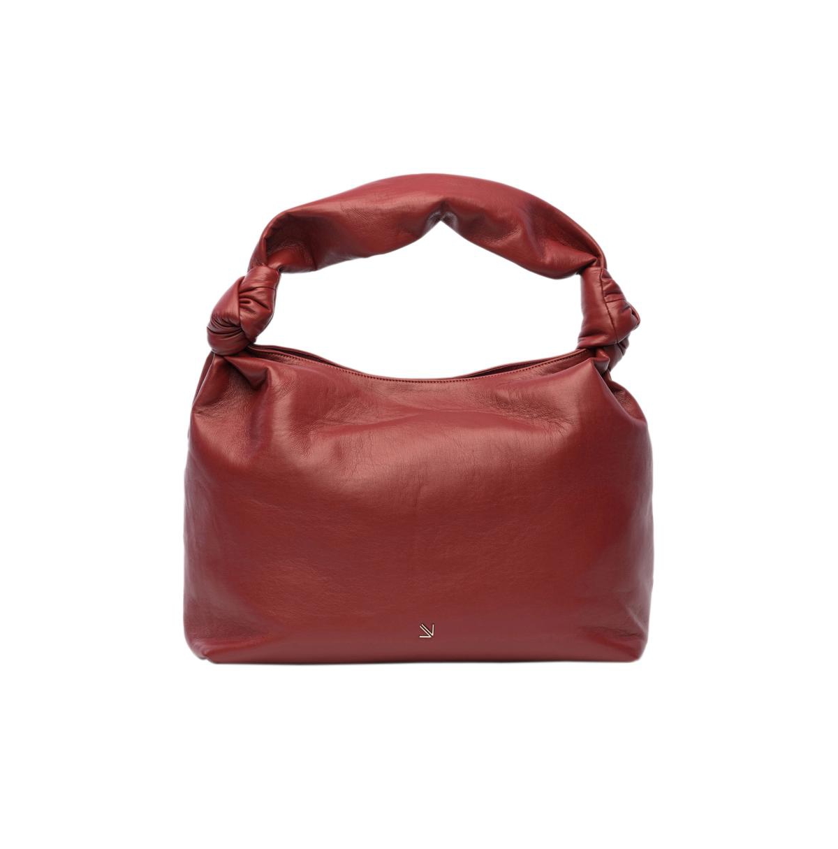 Knotted Wonder Faux Leather Shoulder Bag - Cherry