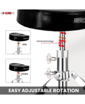 Drum Throne Padded Guitar Stool Adjustable Heavy Duty Music Chair Seat Universal for Adults & Kids with Anti Slip Rubber Feet