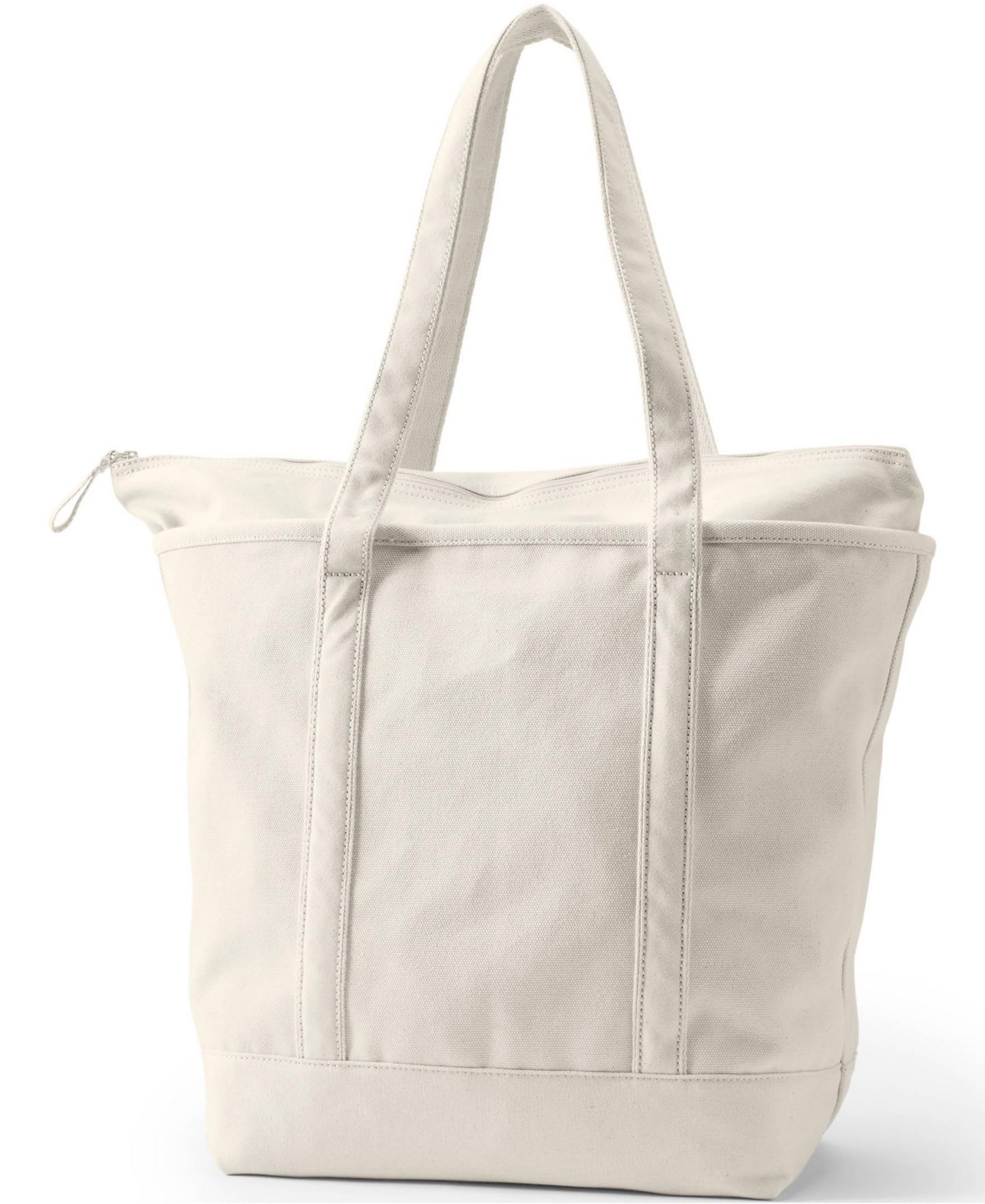 Женская сумка Lands' End Large 5 Pocket Zip Top Long Handle Canvas, цвет: Натуральный — фото 4