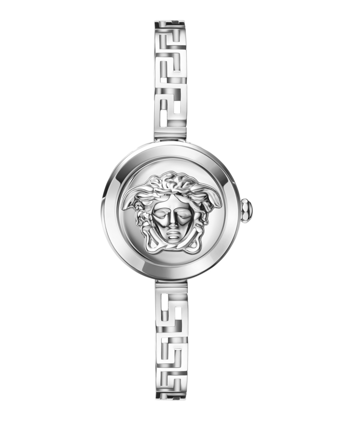 Versace Women's Medusa Secret Silver Stainless Steel Bracelet Watch, 25mm In Silver